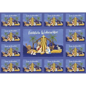 Produktbild des Artikels Aufkleber-Gruß-Karten: Fröhliche Weihnachten, 4 Stück (Schreibwaren)