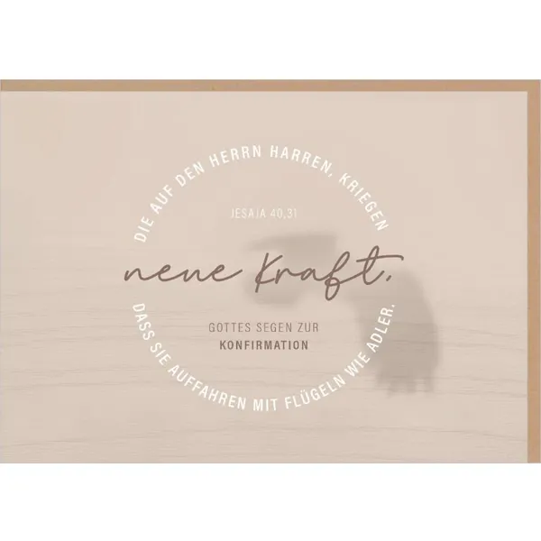 Produktbild des Artikels Faltkarten Konfirmation Jesaja 40:31 (Schreibwaren)