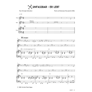 Produktbild des Artikels Unfassbar - Er lebt (Klavier) (Noten - Download)