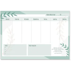 Produktbild des Artikels Wochenplaner "Farn" (Schreibwaren)