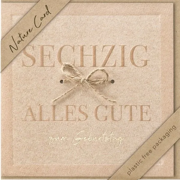 Produktbild des Artikels Faltkarte "Sechzig - Alles Gute" (Schreibwaren)