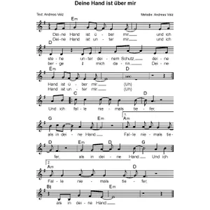 Produktbild des Artikels Deine Hand ist über mir (Noten - Download)