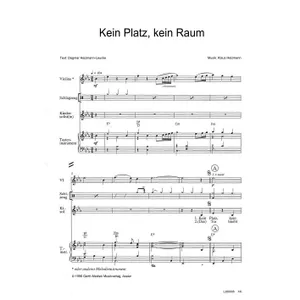 Produktbild des Artikels Kein Platz, kein Raum (Noten - Download)