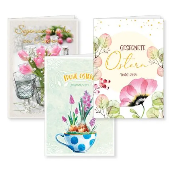 Produktbild des Artikels Faltkarten Ostern - 3er Set (Schreibwaren)