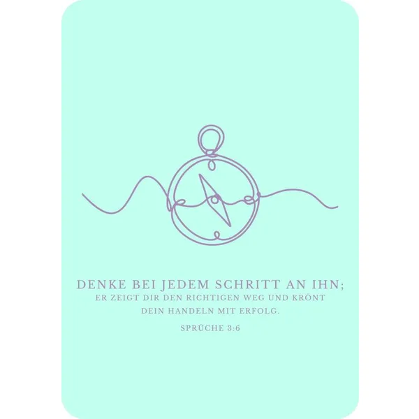 Produktbild des Artikels Postkarte "One Line - Kompass" (Schreibwaren)