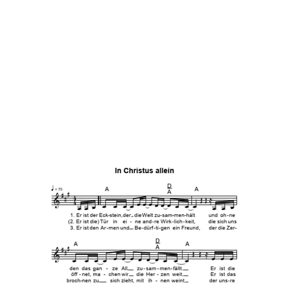 Produktbild des Artikels In Christus allein (Noten - Download)