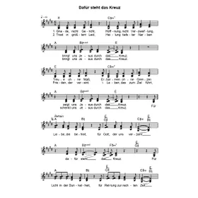 Produktbild des Artikels Dafür steht das Kreuz (Noten - Download)