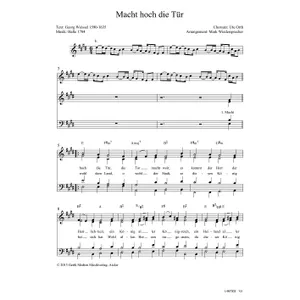 Produktbild des Artikels Macht hoch die Tür (Noten - Download)