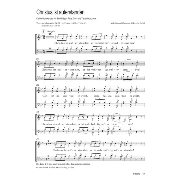 Produktbild des Artikels Christus ist auferstanden (Noten - Download)