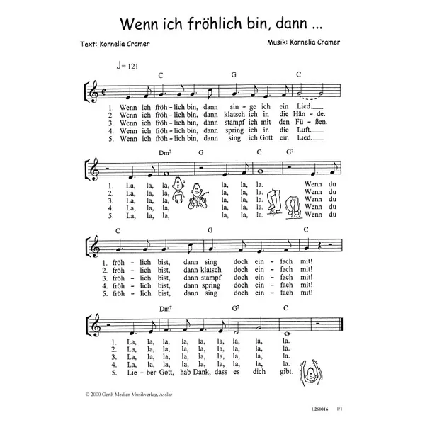 Produktbild des Artikels Wenn ich fröhlich bin, dann singe ich (Noten - Download)