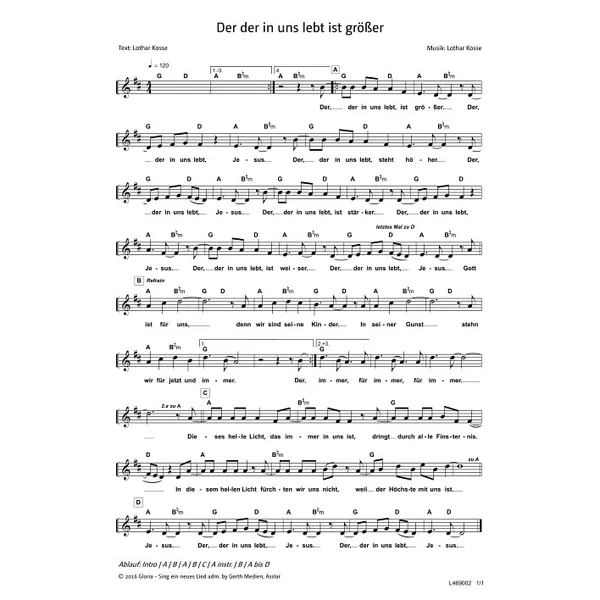 Produktbild des Artikels Der, der in uns lebt, ist größer (Noten - Download)