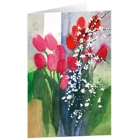 Produktbild des Artikels Kunstkarten "Tulpenstrauß 1" 5 Stk. (Schreibwaren)