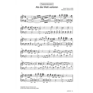 Produktbild des Artikels Als die Welt verloren (Klavier) (Noten - Download)