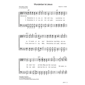 Produktbild des Artikels Wunderbar ist Jesus (Noten - Download)