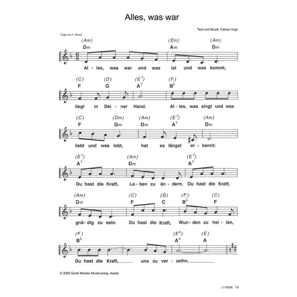 Produktbild des Artikels Alles, was war (Noten - Download)