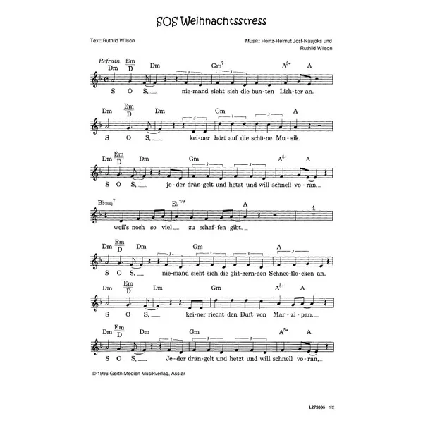 Produktbild des Artikels SOS Weihnachtsstress (Noten - Download)