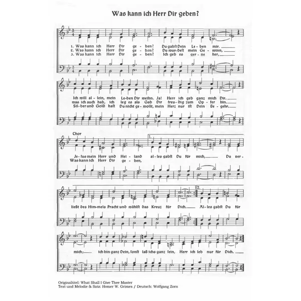 Produktbild des Artikels Was kann ich Herr dir geben (Noten - Download)