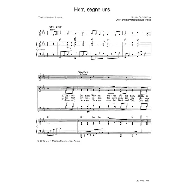 Produktbild des Artikels Herr, segne uns (Noten - Download)