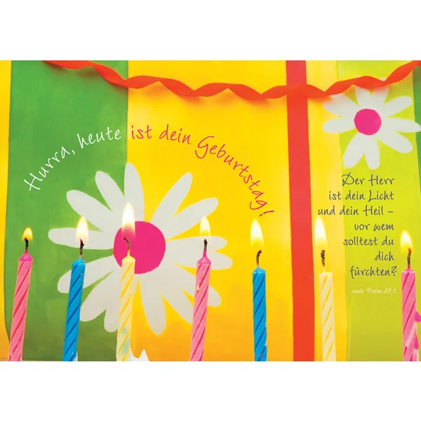 Produktbild des Artikels Faltkarte "Hurra, heute ist dein Geburtstag! ..." - 5 Stück (Schreibwaren)