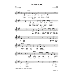 Produktbild des Artikels Mit dem Wind (Noten - Download)