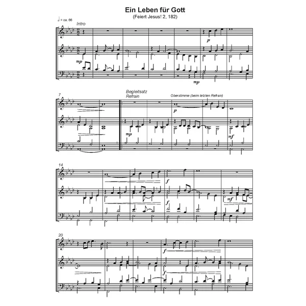 Produktbild des Artikels Ein Leben für Gott (Noten - Download)