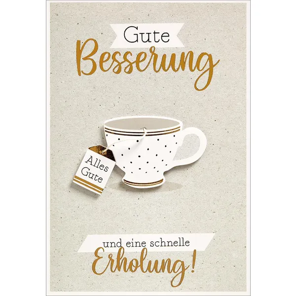 Produktbild des Artikels Faltkarte "Gute Besserung" (Schreibwaren)