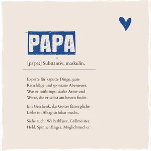 Produktbild des Artikels Holzschild quadratisch - Papa (Definition) ()