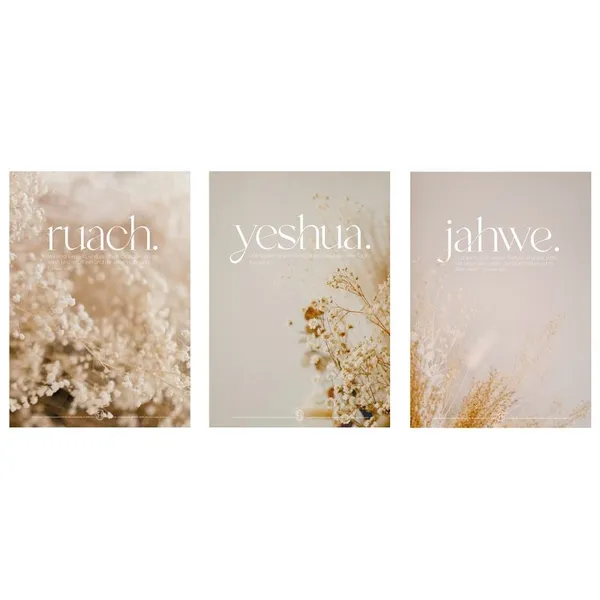 Produktbild des Artikels Poster-Set A3: ruach.yeshua.jahwe. ()
