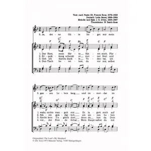 Produktbild des Artikels Der Herr mein Hirte führet mich (Noten - Download)