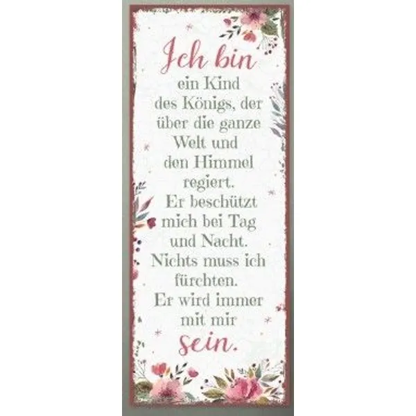 Produktbild des Artikels Metallschild lang - Ich bin ein Kind ()