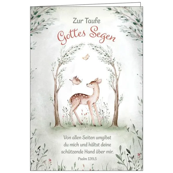 Produktbild des Artikels Faltkarte: Zur Taufe Gottes Segen (Schreibwaren)