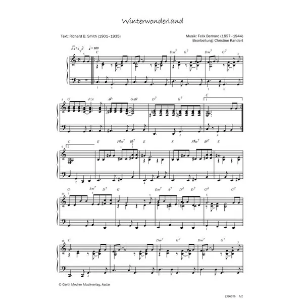 Produktbild des Artikels Winterwonderland (Noten - Download)