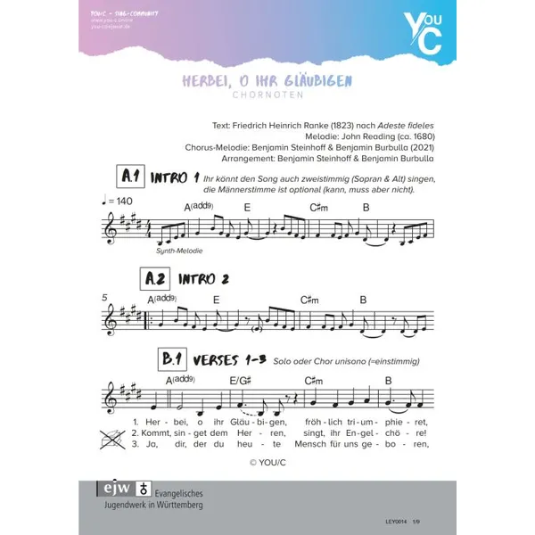Produktbild des Artikels Herbei o ihr Gläubigen (Noten - Download)