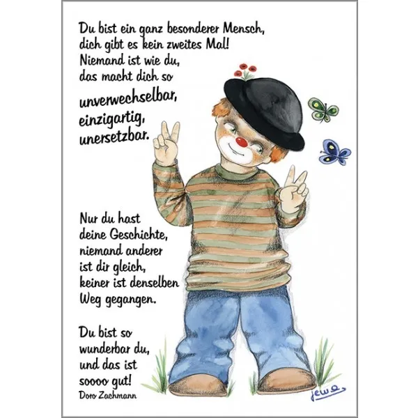 Produktbild des Artikels Postkarten: Du bist ein ganz besonderer Mensch, 4 Stück (Schreibwaren)