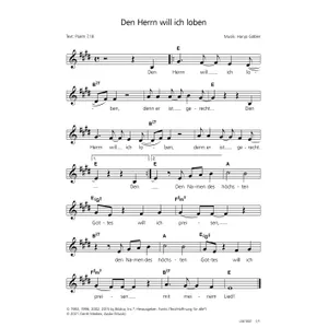 Produktbild des Artikels Den Herrn will ich loben (Noten - Download)