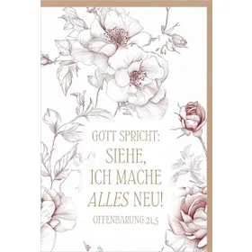 Produktbild des Artikels Jahreslosung 2026 - Faltkarte "Rosen" (Schreibwaren)