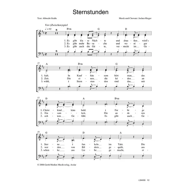 Produktbild des Artikels Sternstunden (Noten - Download)