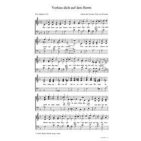 Produktbild des Artikels Verlass dich auf den Herrn (Noten - Download)