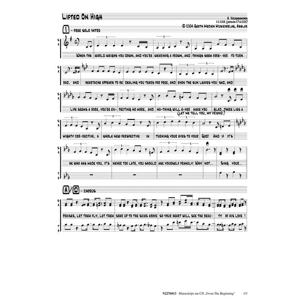 Produktbild des Artikels Lifted On High (Noten - Download)