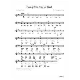 Produktbild des Artikels Das größte Tier im Stall (Noten - Download)