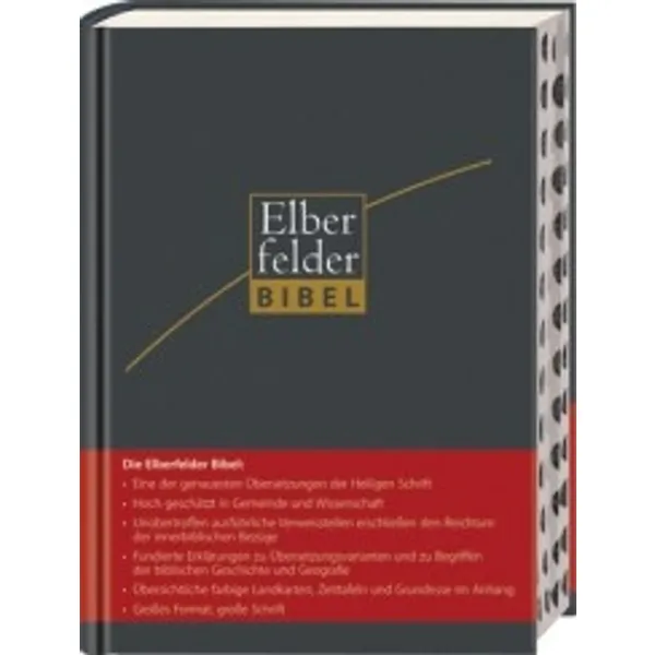 Produktbild des Artikels Elberfelder Bibel - Großausgabe, ital. Kunstleder mit Registerstanzung (Bibel - Kunstleder)