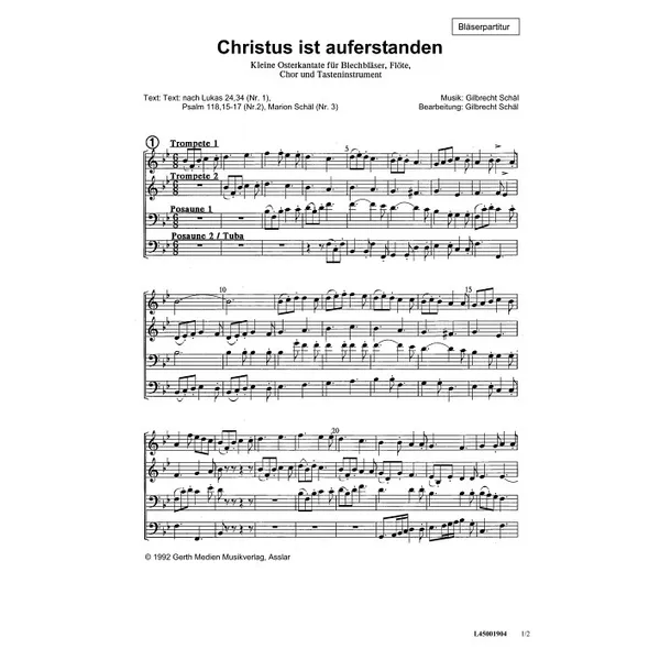 Produktbild des Artikels Christus ist auferstanden (Noten - Download)