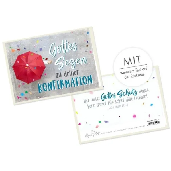 Produktbild des Artikels Faltkarte - Zur Konfirmation - Gottes Segen (Schreibwaren)