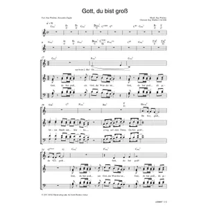 Produktbild des Artikels Gott, du bist groß (Noten - Download)
