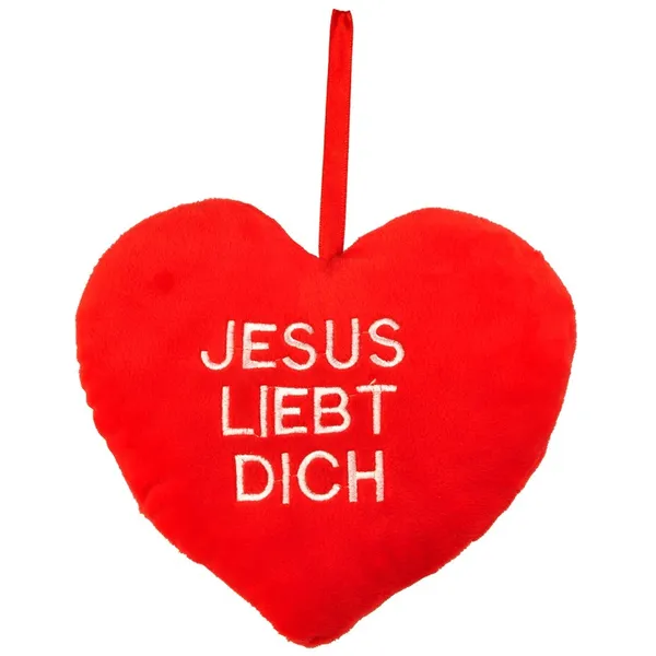 Produktbild des Artikels Kissen "Jesus liebt Dich" - Plüschherz ()