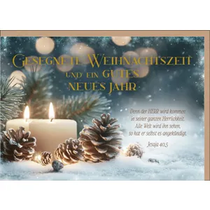 Produktbild des Artikels Faltkarte "Gesegnetes Weihnachtszeit" - Kerzen (Schreibwaren)