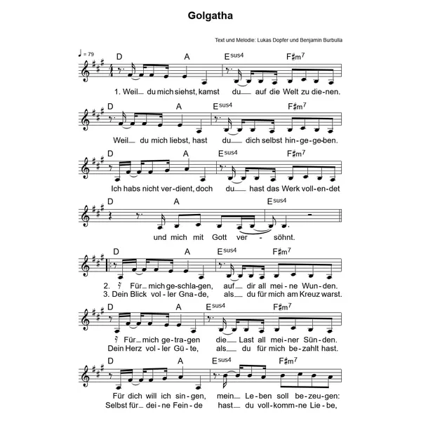 Produktbild des Artikels Golgatha (Noten - Download)