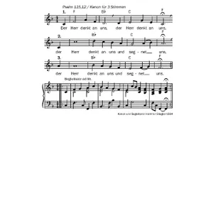 Produktbild des Artikels Der Herr denkt an uns (Noten - Download)