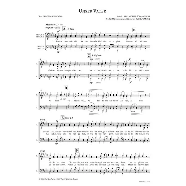 Produktbild des Artikels Unser Vater (Noten - Download)