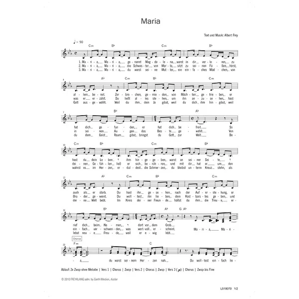 Produktbild des Artikels Maria (Noten - Download)
